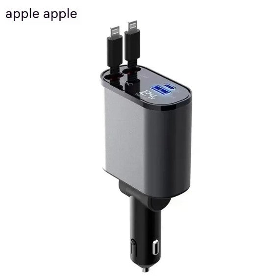 4 IN 1 Retractable Car Charger for Mobile Phone