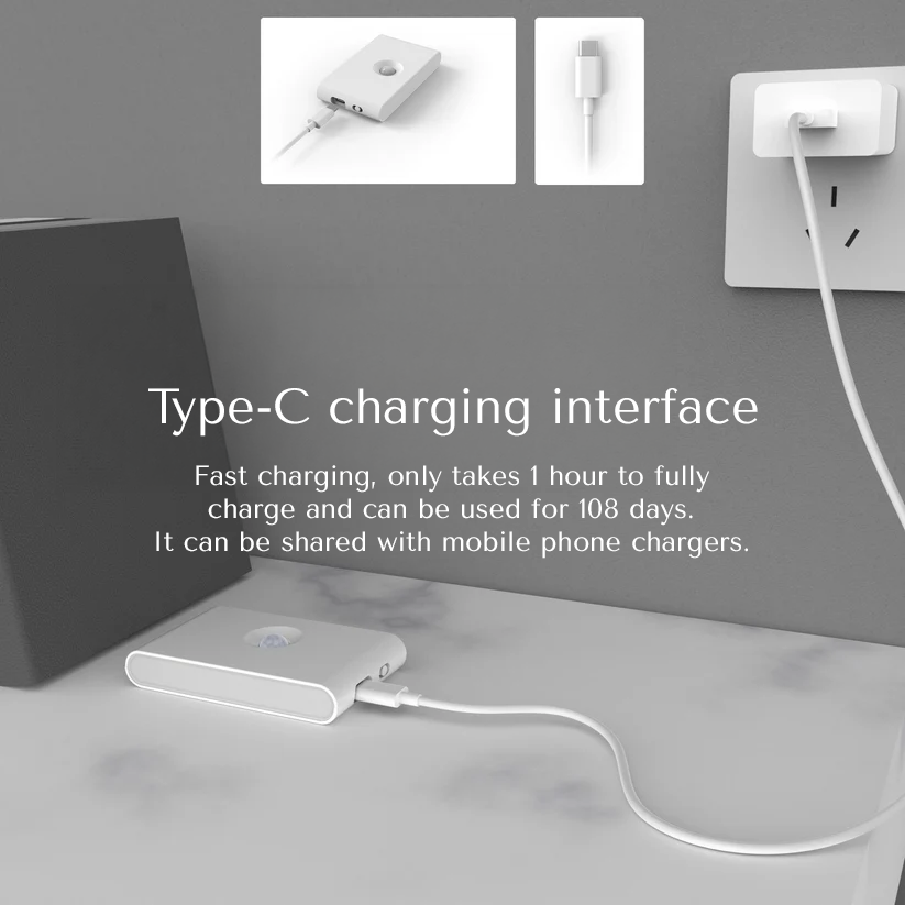 Rechargeable Night Light with Smart Sensor